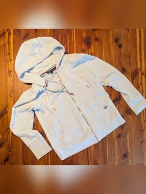 Tommy Hilfiger Light Blue Zip-Up Hoodie